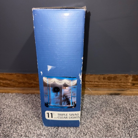 11ft Triple Swag Clear Mini Christmas Lights150 Bulbs Indoor Outdoor Target Vtg - Picture 3 of 6